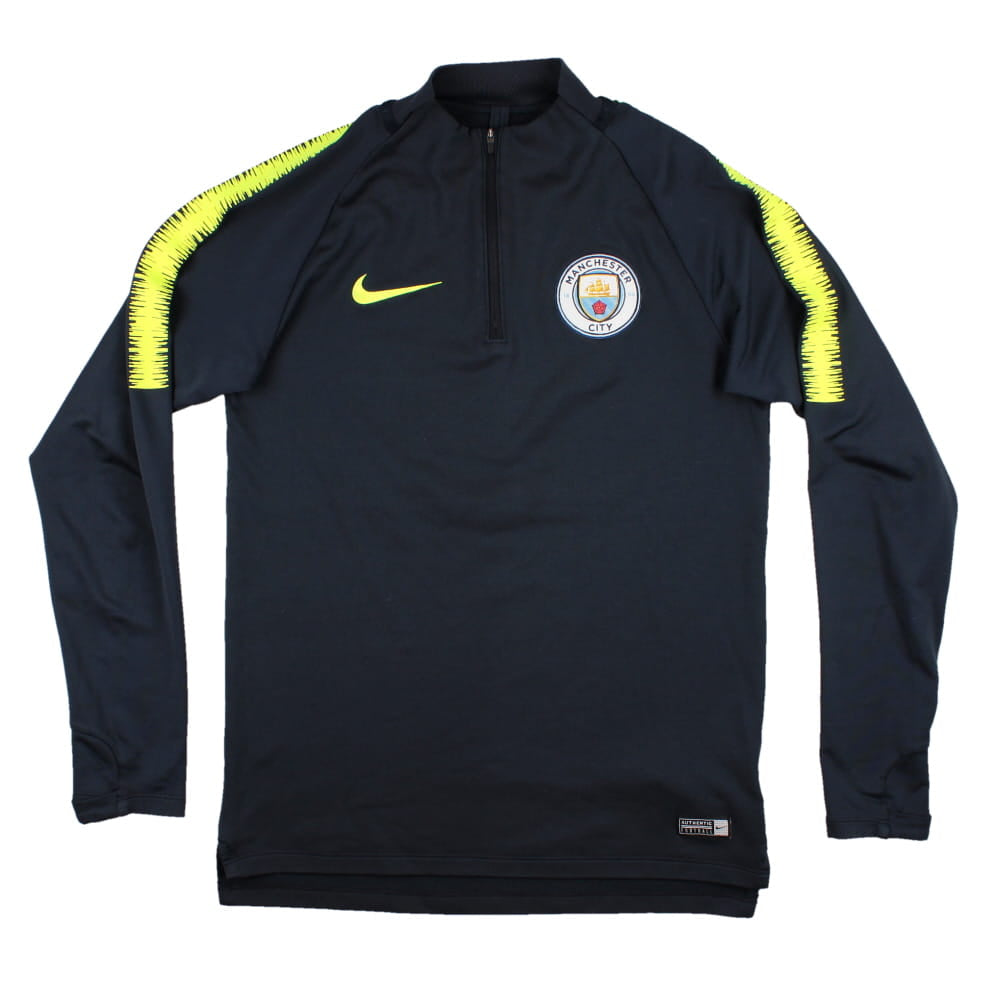 Veste de survêtement Nike Manchester City 2018/19 noire et jaune à manches longues