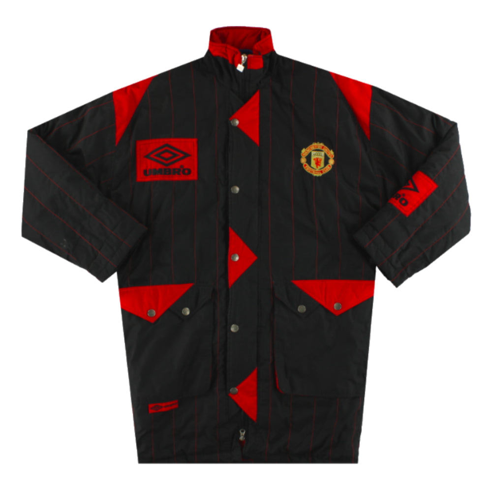 Veste matelassée noire Umbro de Manchester United 1992/93 à manches longues