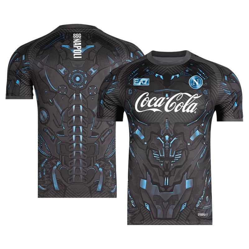 Maillot noir d’avant-match EA7 du SSC Napoli 2025/26 pour homme