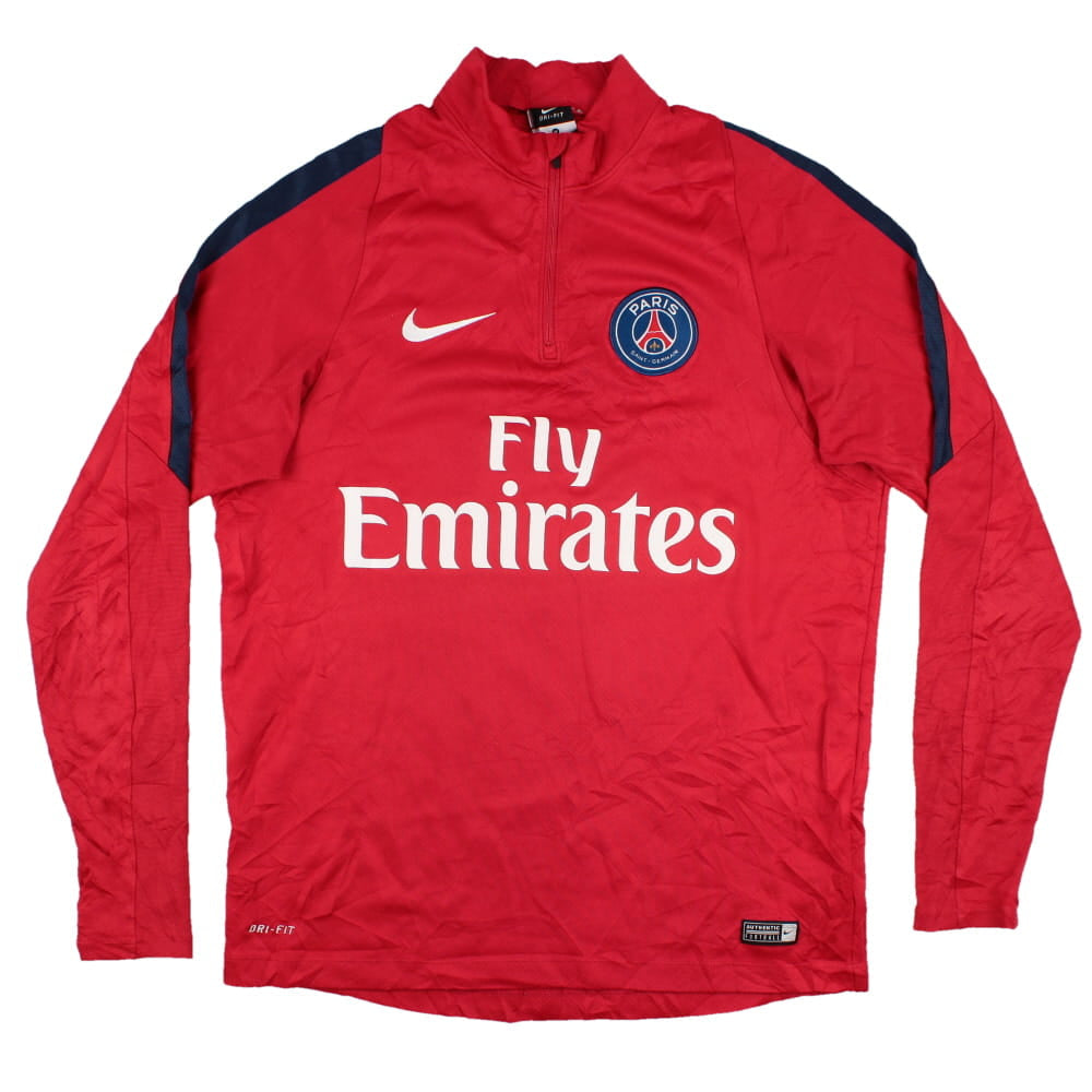 Veste de survêtement rouge Nike du PSG 2015/16 à manches longues