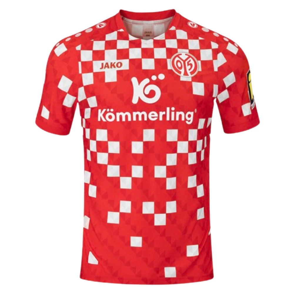 Maillot domicile JAKO Mainz 05 2024/25 à carreaux pour homme