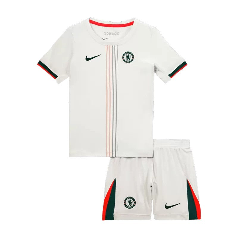 Ensemble extérieur Nike de Chelsea 2025/26 pour enfant avec maillot et short