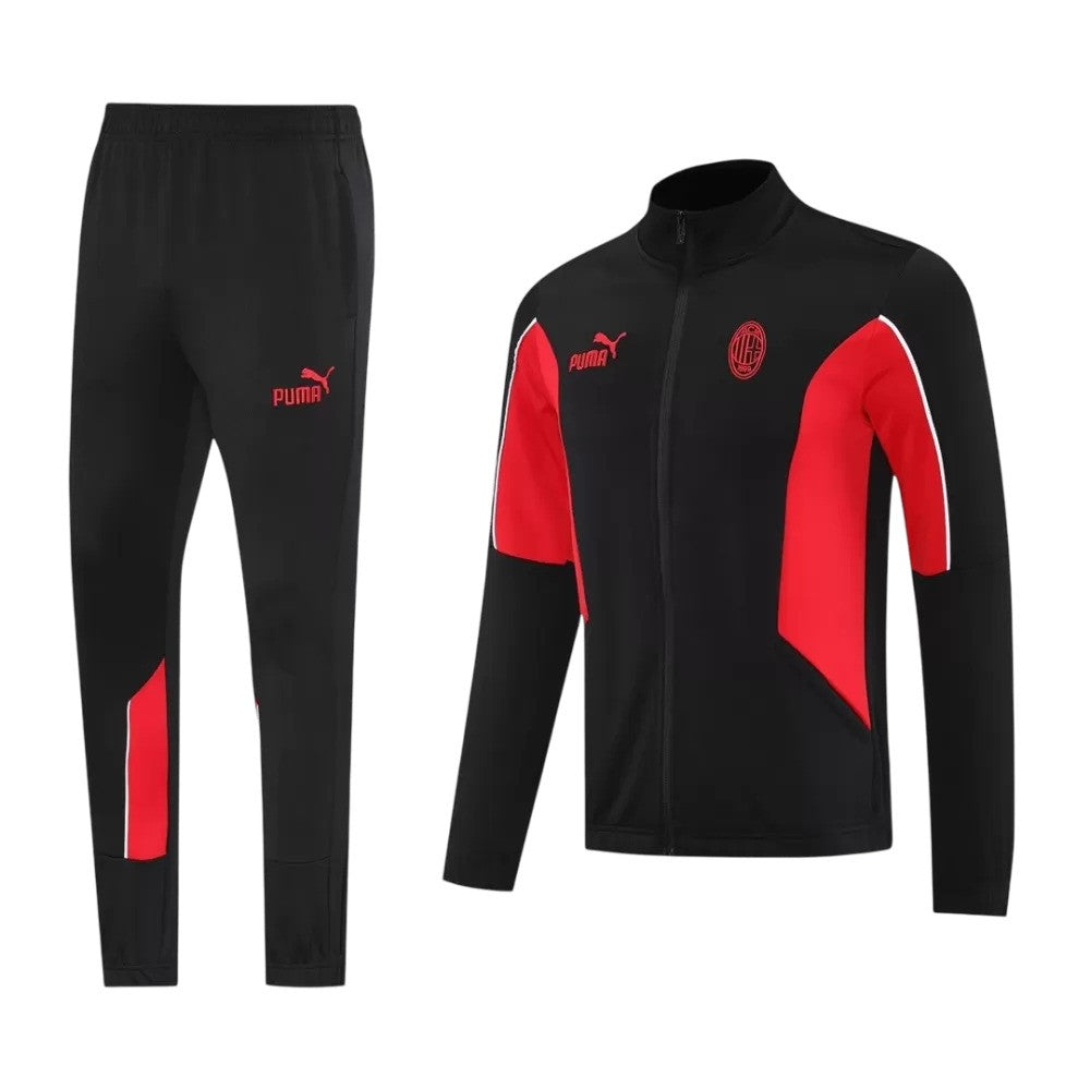 Veste de survêtement noire PUMA de l’AC Milan 2025/26