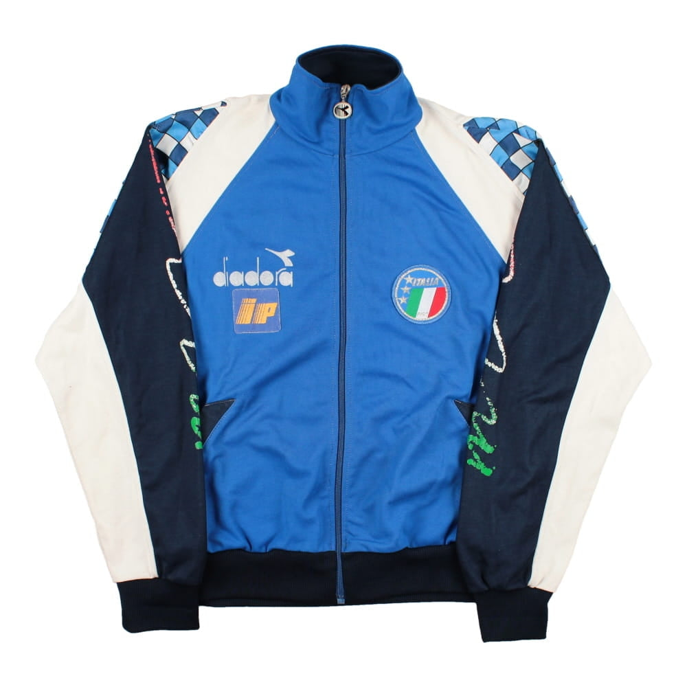 Veste de survêtement Diadora Italie Coupe du monde 1990 bleue