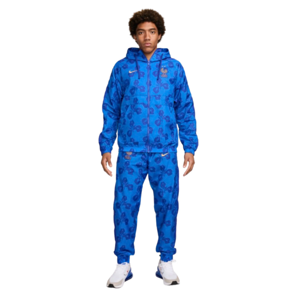 Survêtement Nike France NSW 2024/25 bleu avec détails FFF