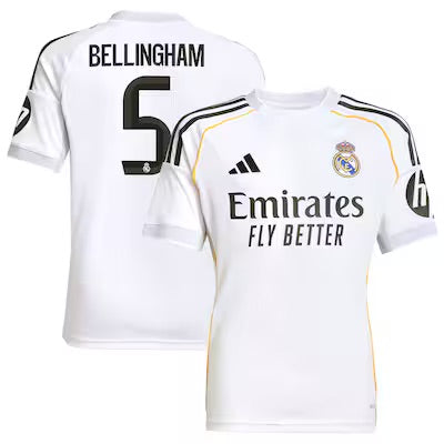 Maillot joueur domicile adidas du Real Madrid 2025/26 à coupe ajustée