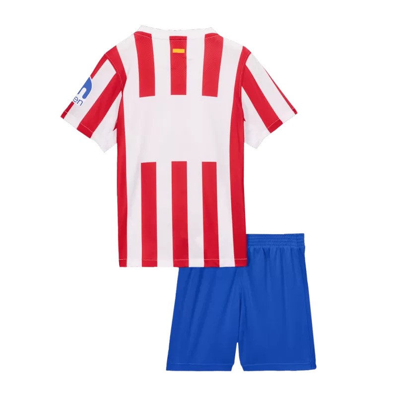 Tenue domicile Nike rouge et blanche de l’Atlético de Madrid 2025/26 pour enfant