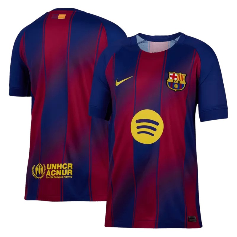 Maillot domicile joueur Nike du FC Barcelona 2025/26 bleu et grenat