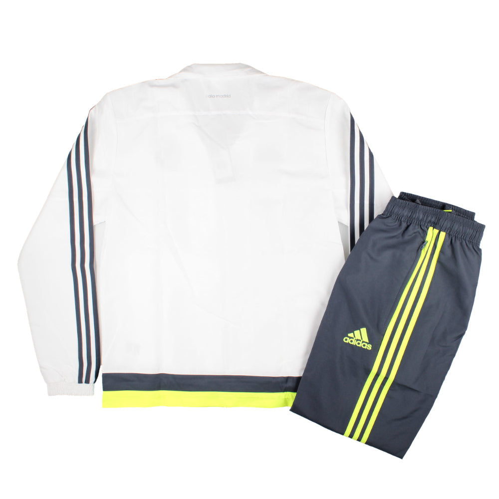 Survêtement adidas du Real Madrid 2015/16 blanc en taille adulte S, avec veste à écusson