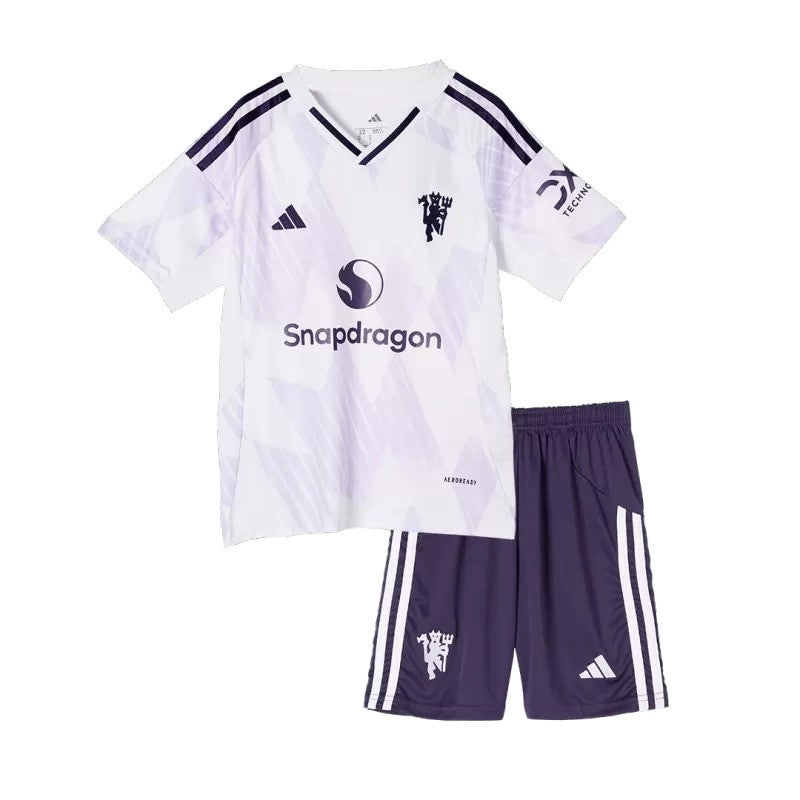 Tenue extérieure enfant adidas Manchester United 2025/26 avec maillot et short