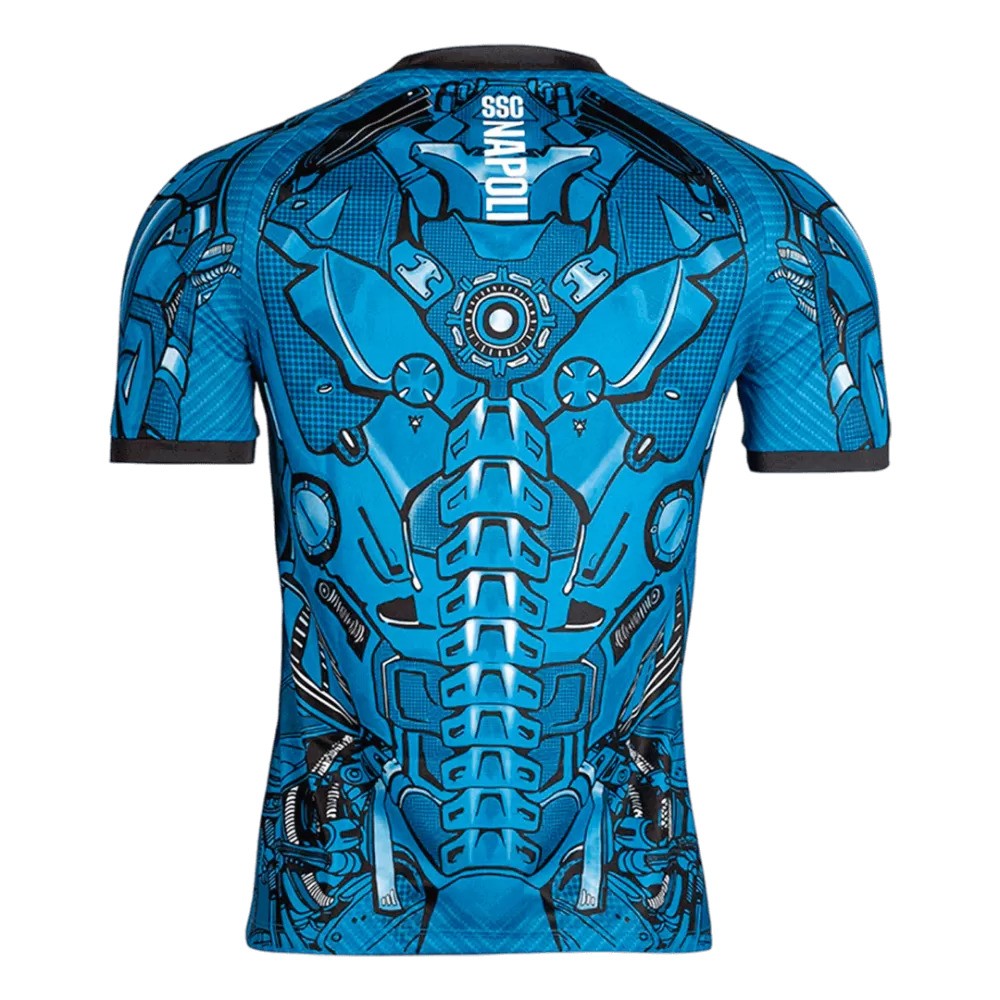 Maillot bleu d’avant-match EA7 du SSC Napoli 2025/26