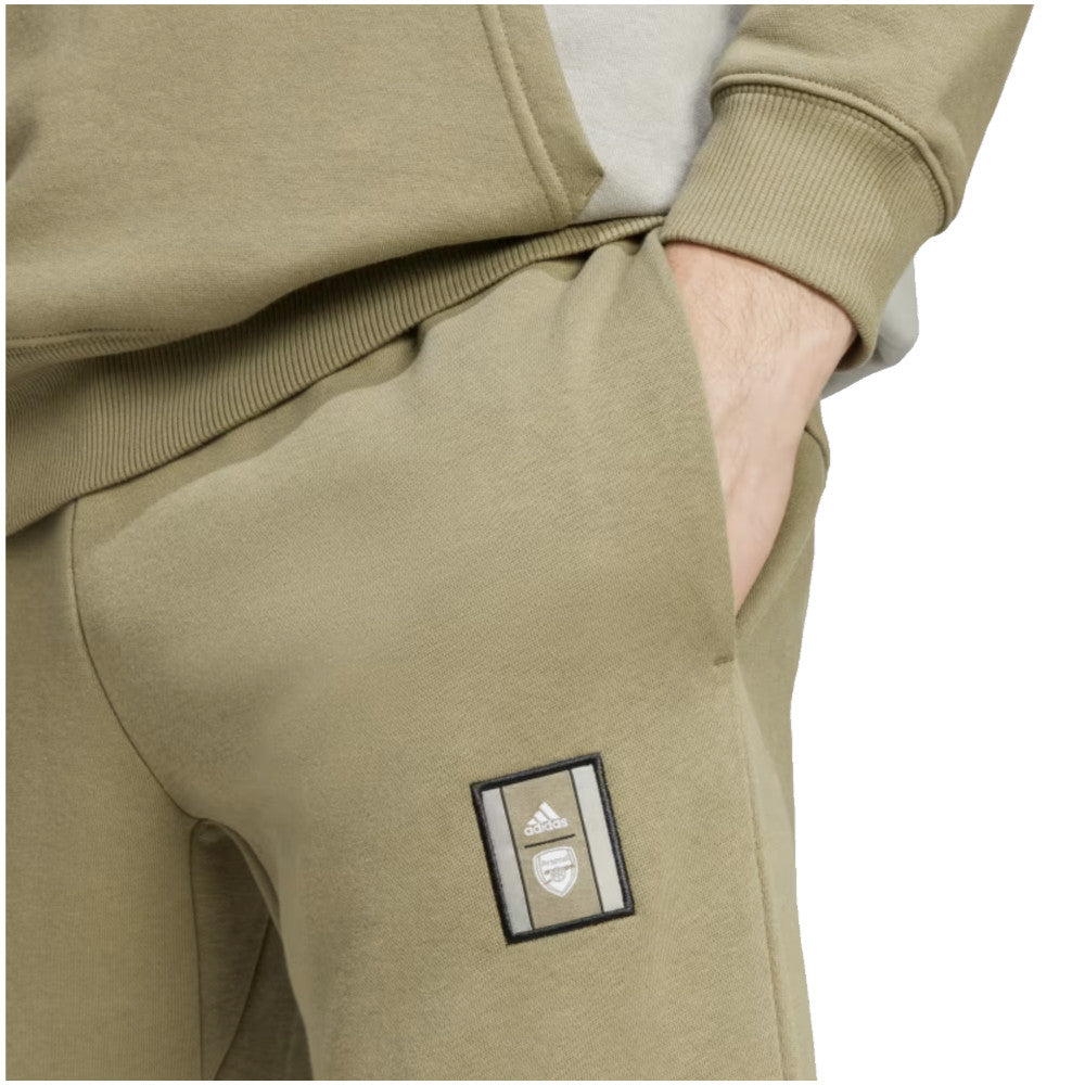 Pantalon de survêtement adidas Arsenal 2024/25 en molleton vert Orbit avec écusson du club