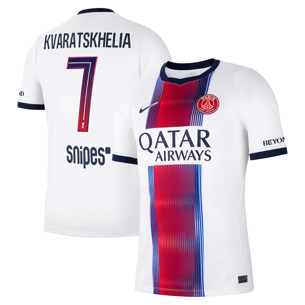 Maillot extérieur Nike du PSG 2026/27 pour homme avec impression de joueur