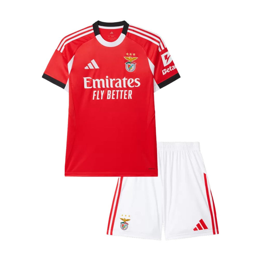 Maillot domicile adidas du Benfica 2025/26 pour enfant avec écusson du club