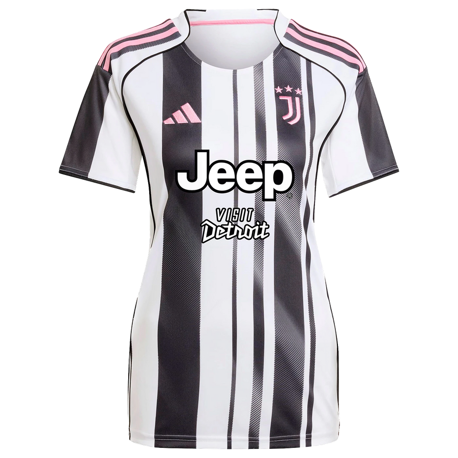 Maillot adidas domicile de la Juventus 2025/26 pour femme, noir et blanc