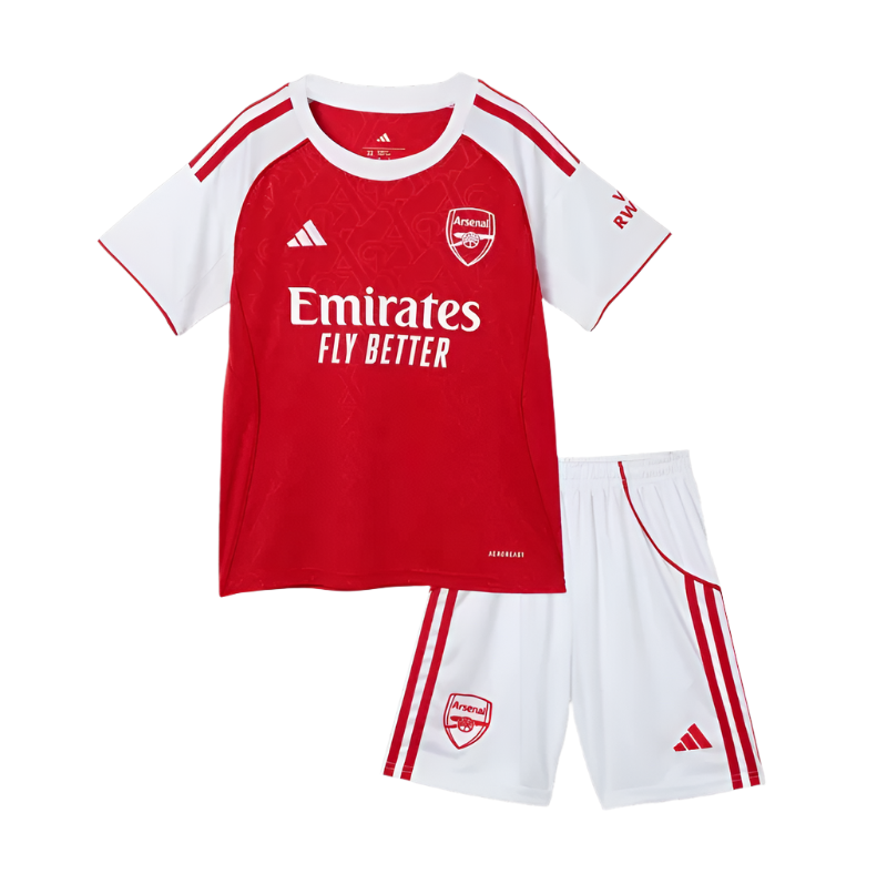 Tenue domicile enfant adidas d’Arsenal 2025/26 avec maillot, short et chaussettes