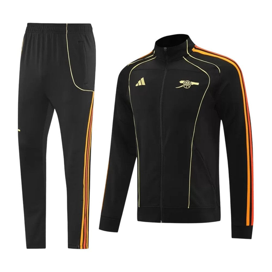 Veste de survêtement adidas Arsenal 2025/26 noire avec écusson du club