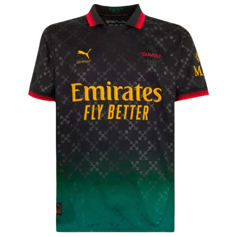 Quatrième maillot PUMA de l’AC Milan 2024/25, dégradé noir et vert