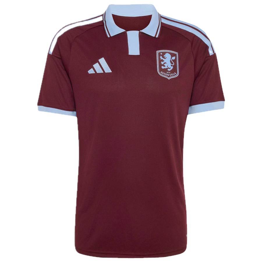 Maillot domicile adidas d’Aston Villa 2026/27 en version joueur bordeaux et bleu