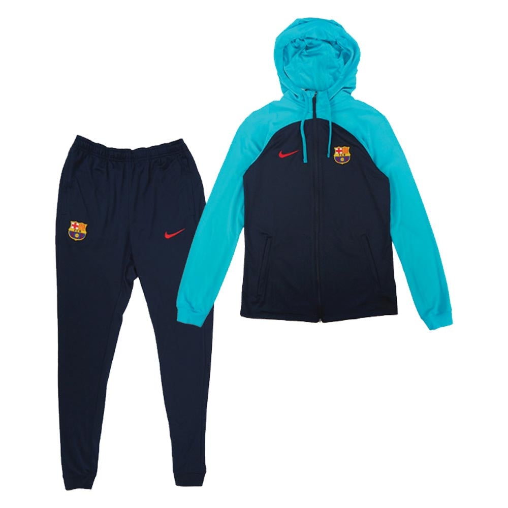 Survêtement Nike Strike à capuche du FC Barcelone 2022/23 en bleu marine