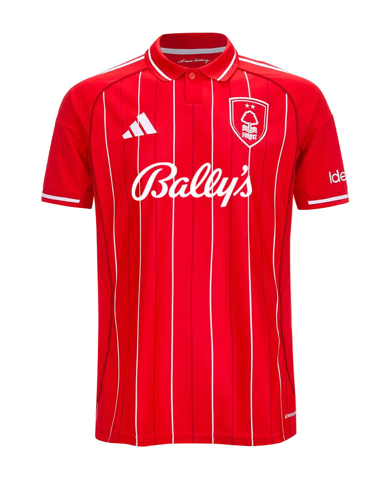 Maillot domicile adidas de Nottingham Forest 2025/26 pour homme avec motif texturé à deux étoiles
