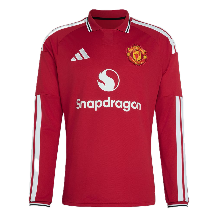 Maillot domicile rouge adidas de Manchester United 2026/27 à manches longues