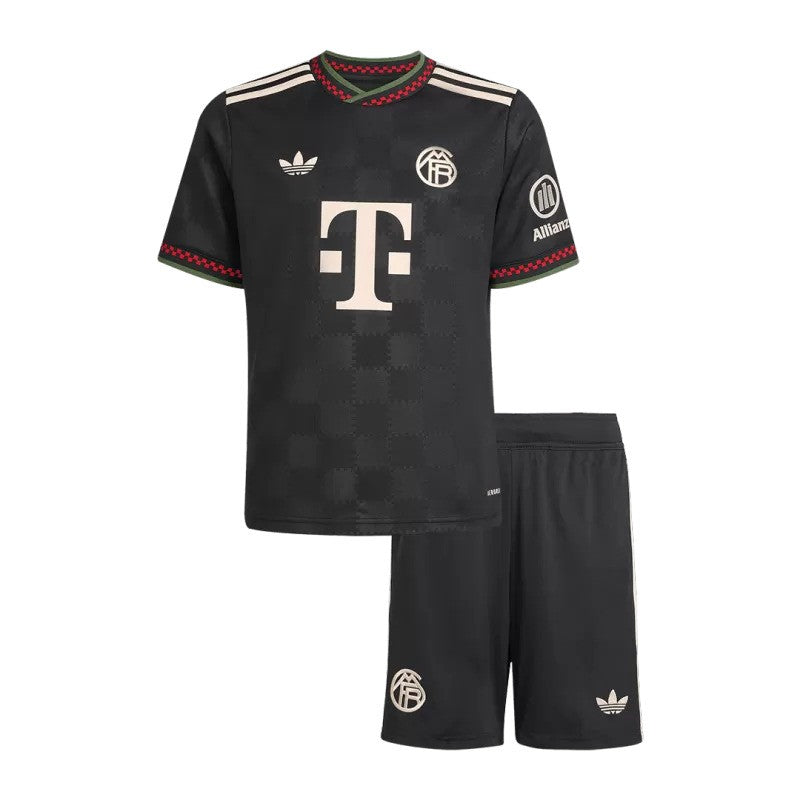 Troisième kit adidas du Bayern Munich 2025/26 pour enfant avec maillot et short