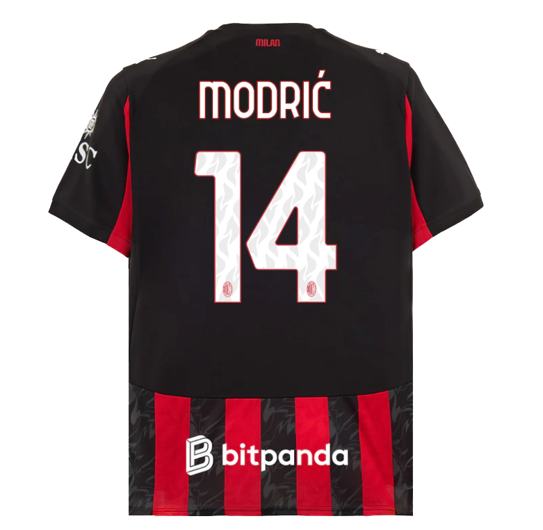 Maillot domicile PUMA de l’AC Milan 2025/26 rouge et noir, version joueur