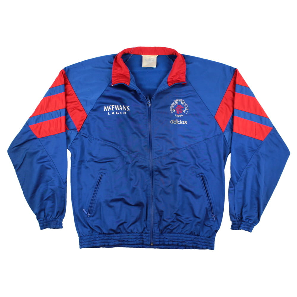 Veste de survêtement bleue adidas des Rangers 1992/94