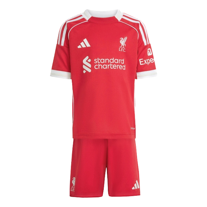 Tenue domicile enfant adidas de Liverpool 2025/26 avec maillot et short