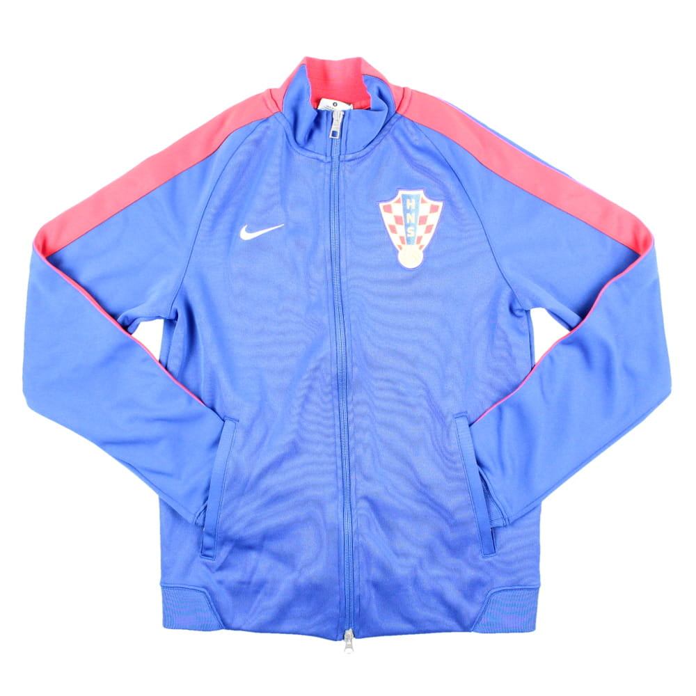 Veste de survêtement Nike bleue de la Croatie 2012/14 à manches longues