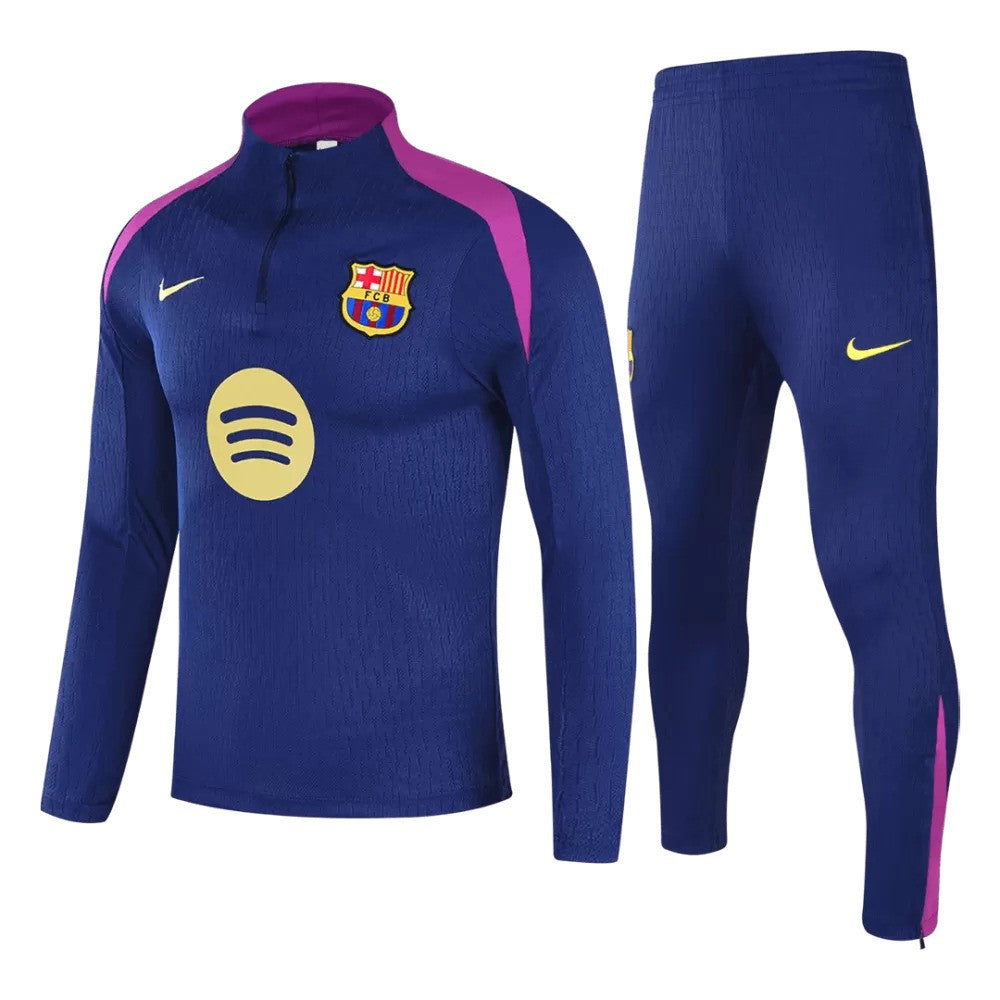 Survêtement Nike bleu marine du FC Barcelona 2025/26 à quart de zip