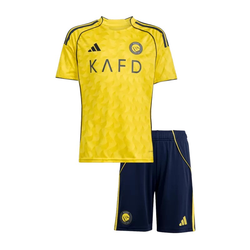 Kit domicile adidas d’Al-Nassr 2025/26 pour enfant avec maillot et short