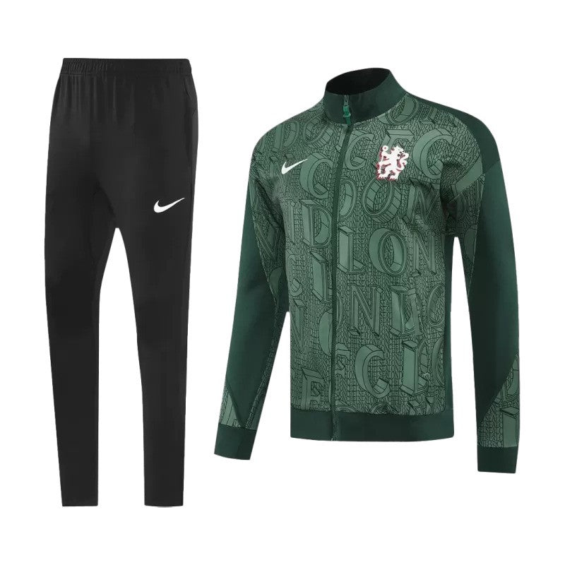 Veste de survêtement Nike verte de Chelsea 2025/26 avec écusson du club