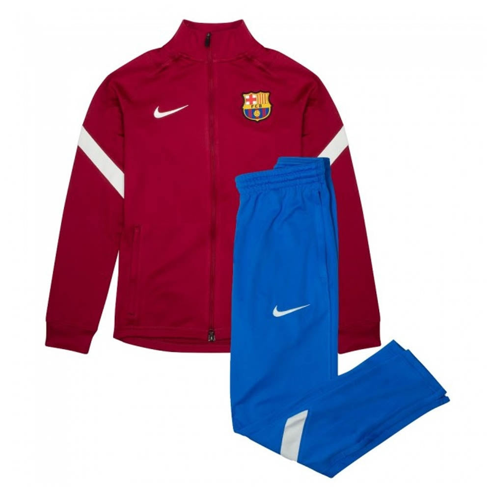 Survêtement Nike FC Barcelona Dry Squad 2021/22 rouge et bleu pour enfant