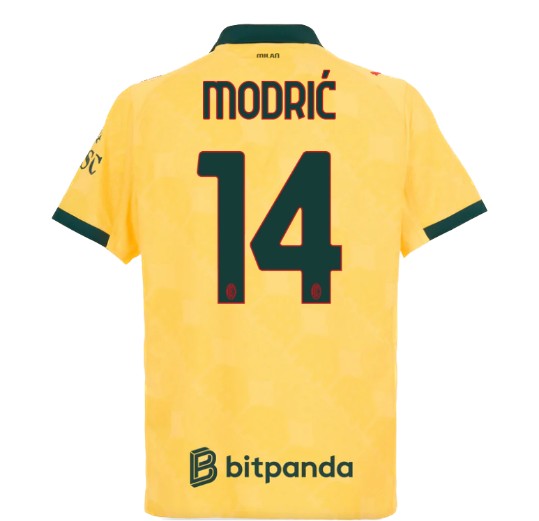 Maillot third PUMA de l’AC Milan 2025/26 pour homme, jaune et noir