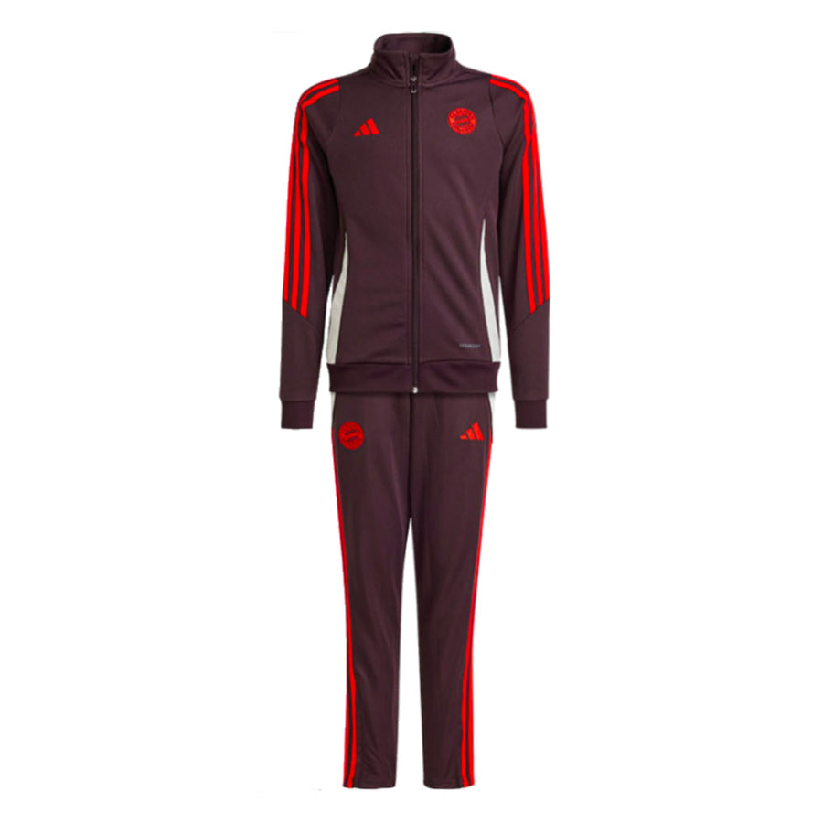 Survêtement bordeaux foncé adidas du Bayern Munich 2024/25 pour enfant