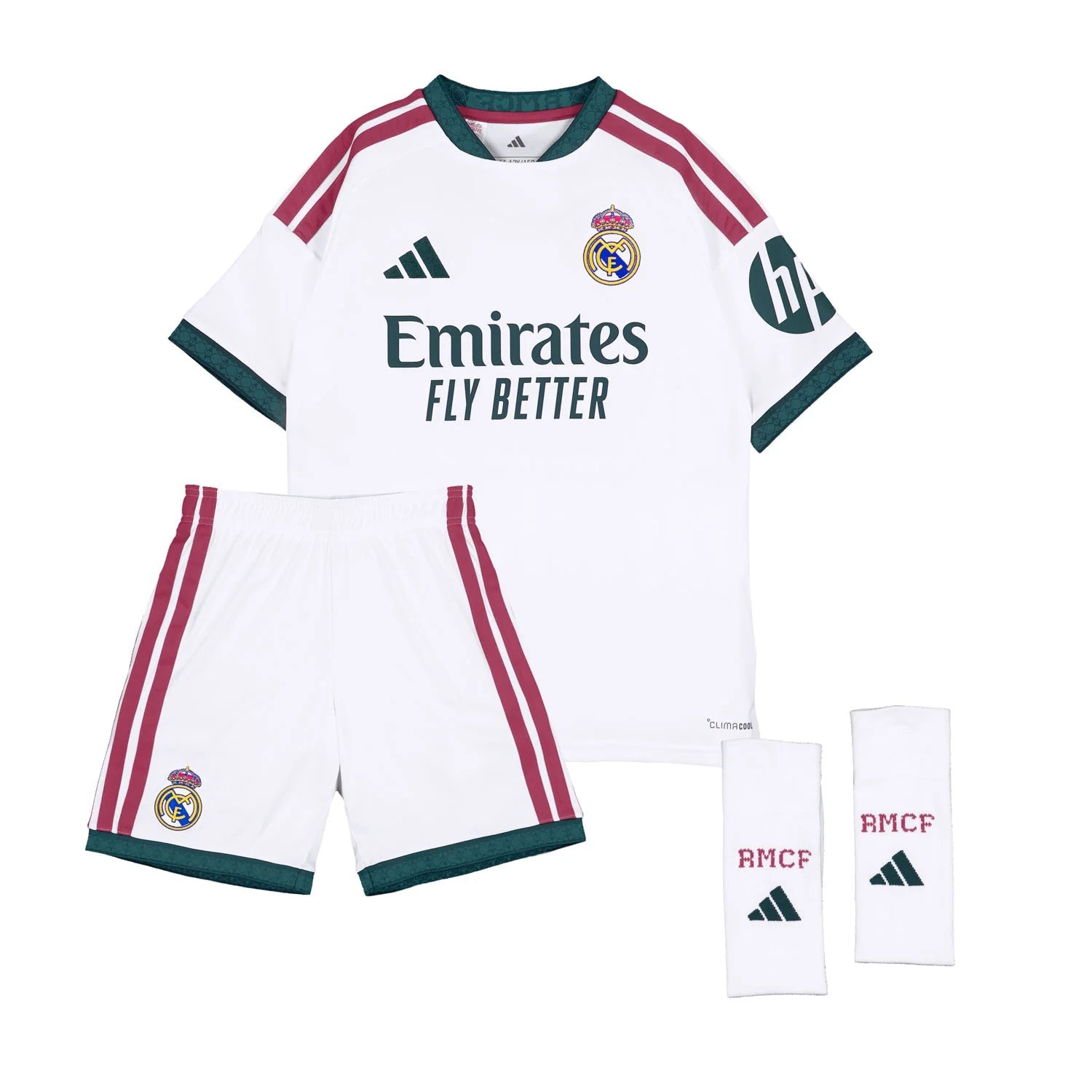 Kit domicile adidas du Real Madrid 2026/27 pour enfant avec maillot, short et chaussettes