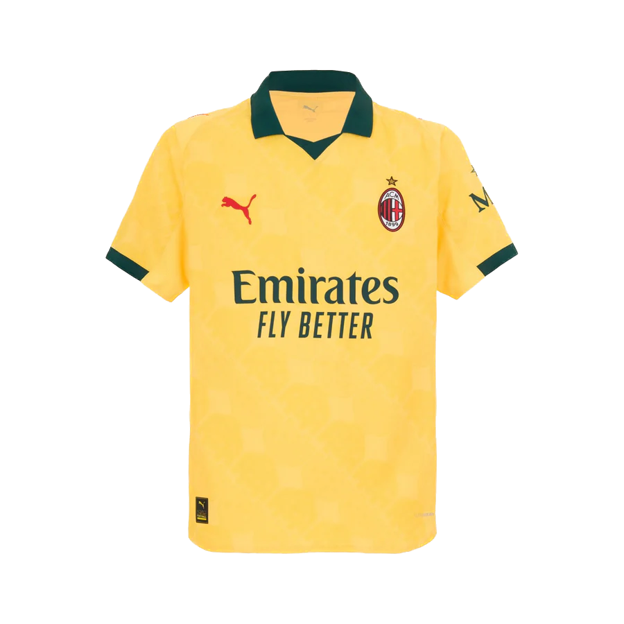 Maillot third supporter PUMA de l’AC Milan 2025/26 jaune et noir