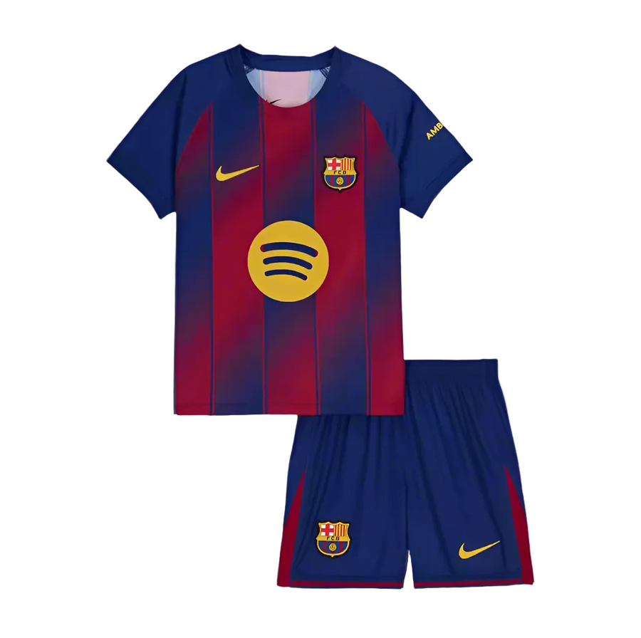 Tenue domicile Nike du FC Barcelona 2025/26 pour enfant avec maillot et short