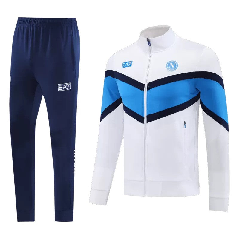 Survêtement blanc EA7 du SSC Napoli 2025/26 avec veste et pantalon