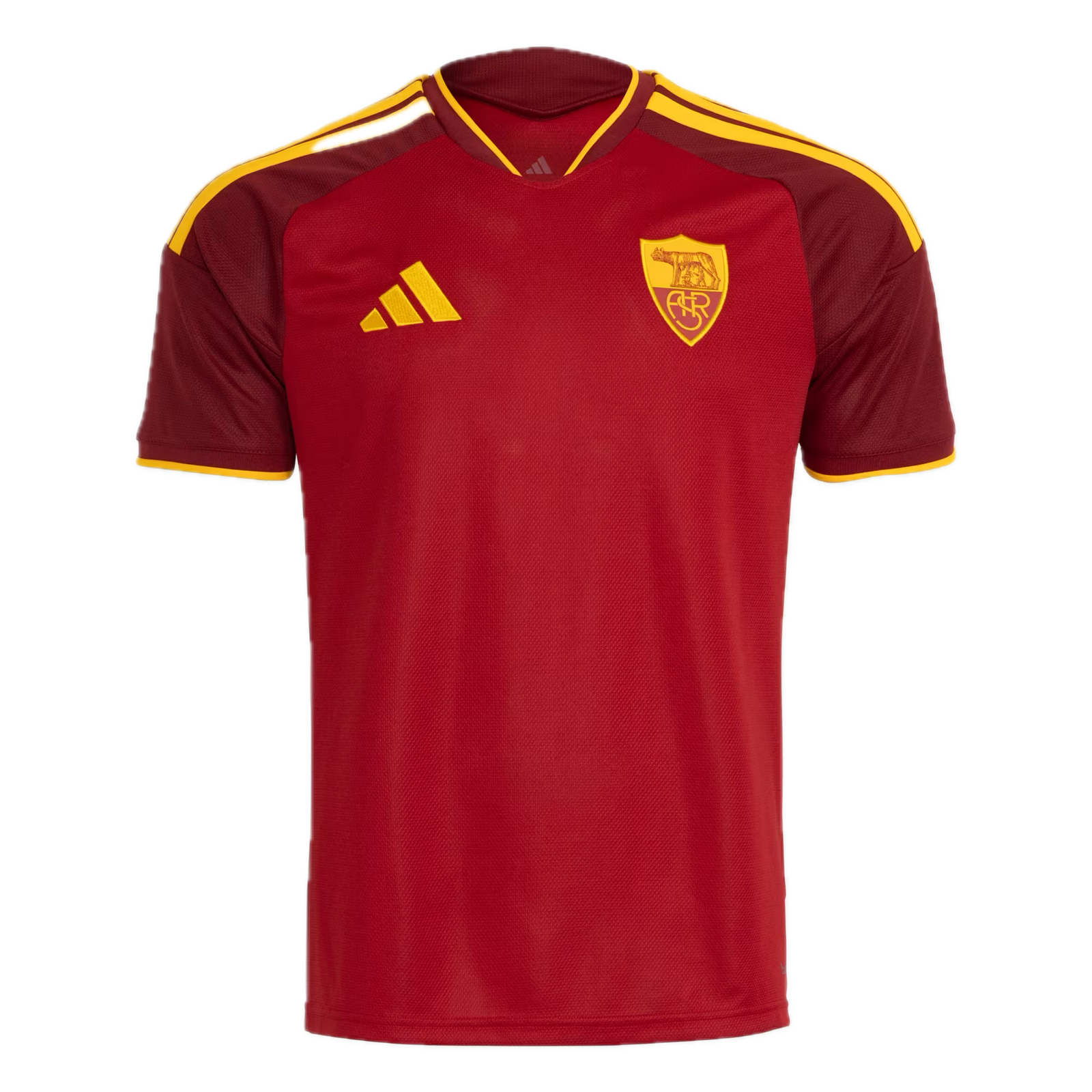 Maillot domicile supporter adidas de l’AS Roma 2026/27 rouge et jaune