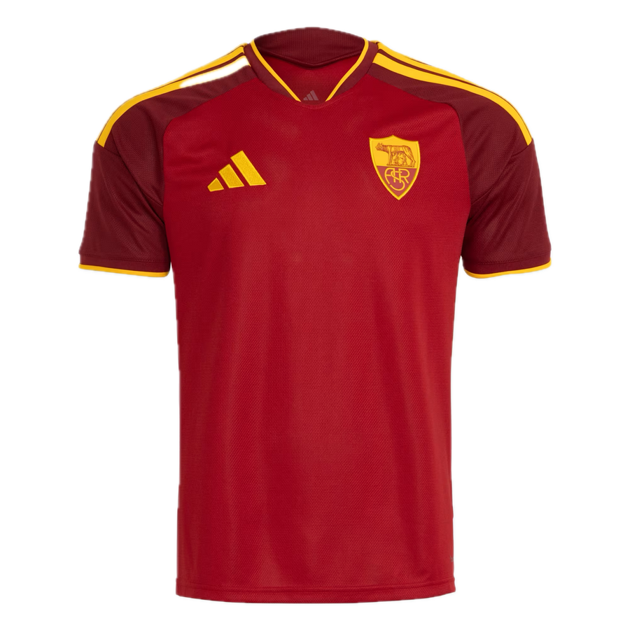 Maillot domicile supporter adidas de l’AS Roma 2026/27 rouge et jaune