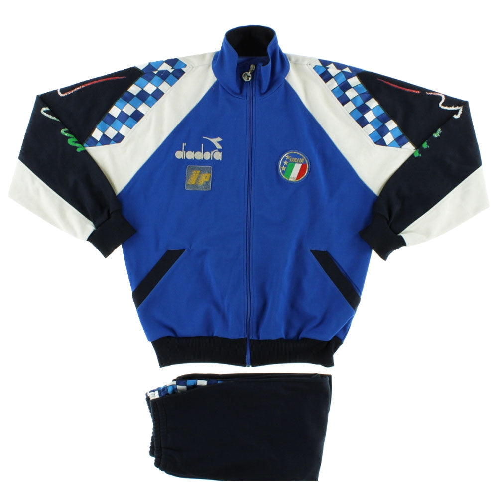 Survêtement complet bleu Diadora de l’Italie pour la Coupe du monde 1990