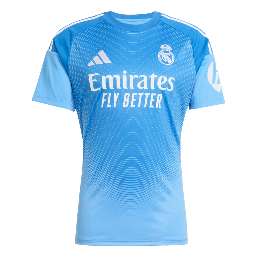 Maillot bleu de gardien adidas du Real Madrid 2025/26, version supporter