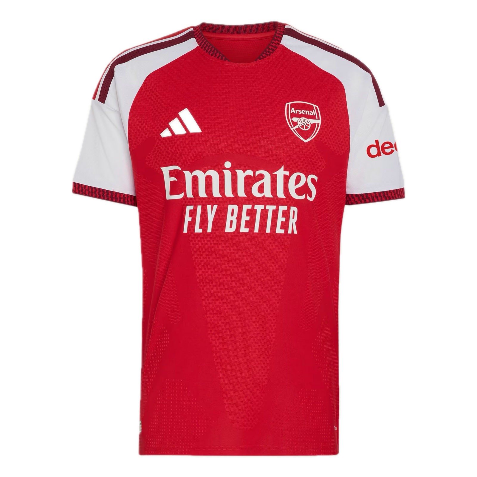 Maillot domicile adidas d’Arsenal 2026/27 en version joueur rouge et blanc