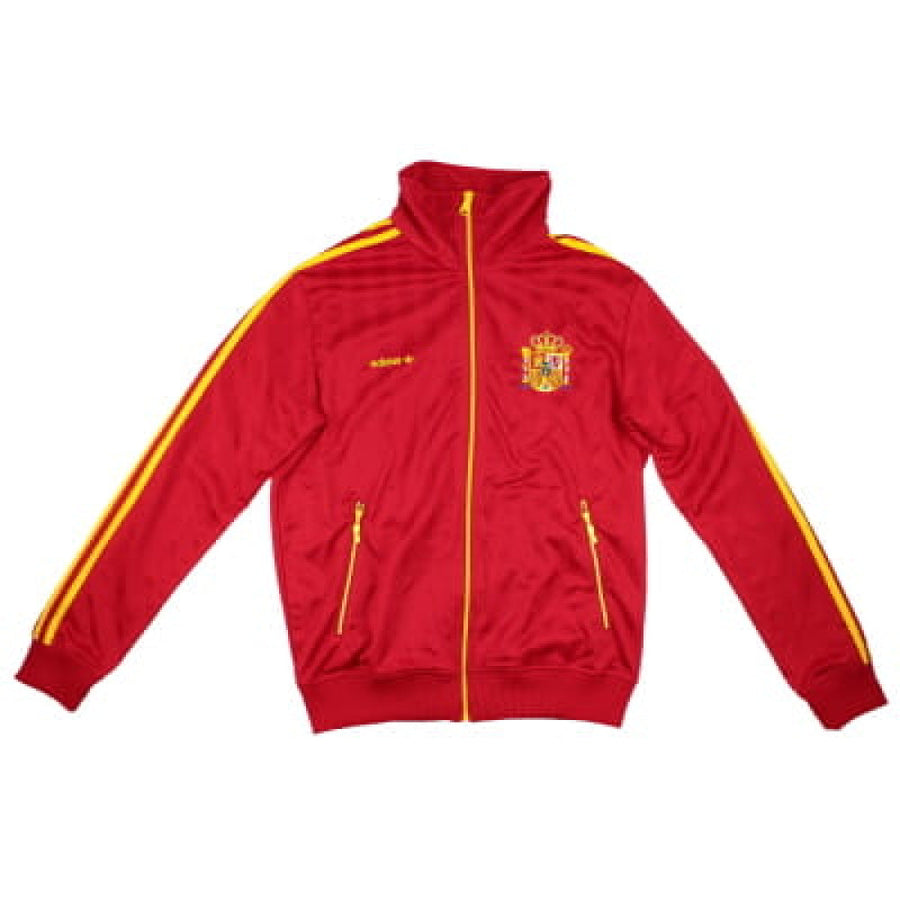 Veste de survêtement adidas Espagne 2010/11 rouge et jaune avec écusson brodé