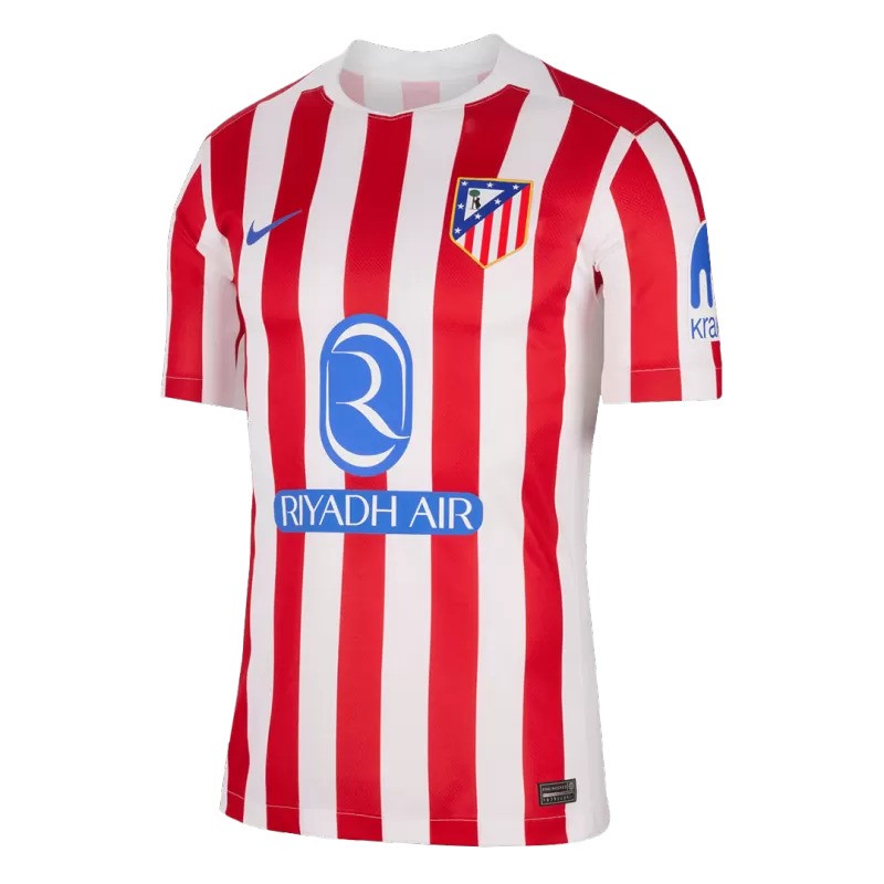 Maillot domicile rayé rouge et blanc Nike de l’Atlético de Madrid 2025/26