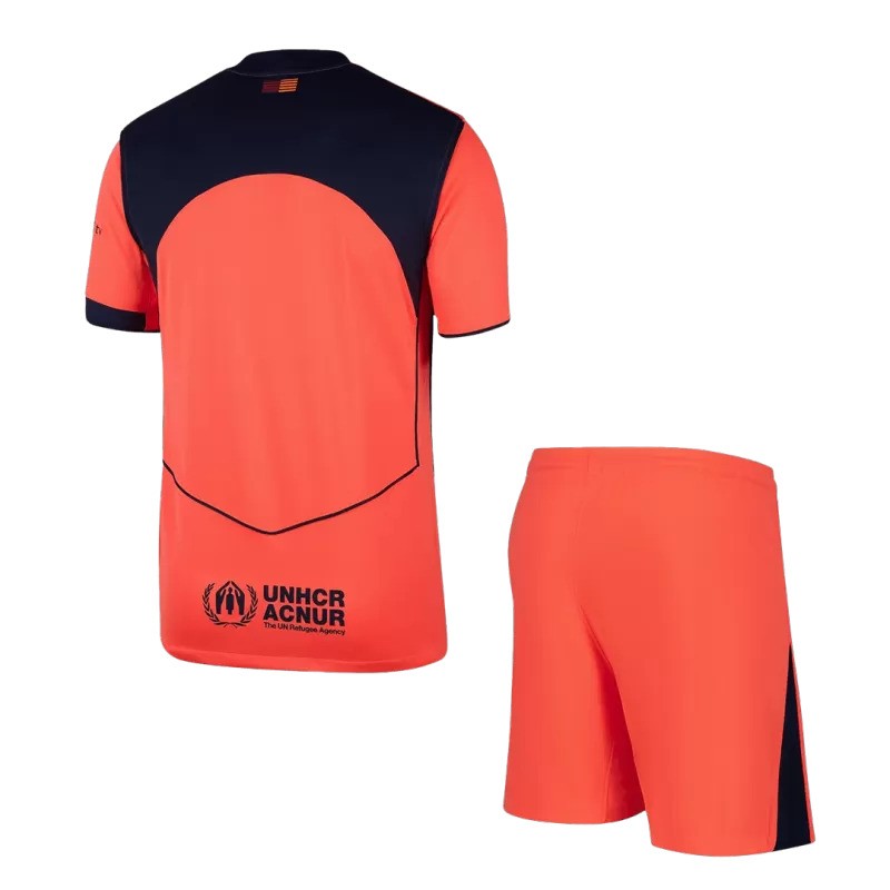 Troisième tenue Nike du FC Barcelona 2025/26 pour enfant avec maillot et short