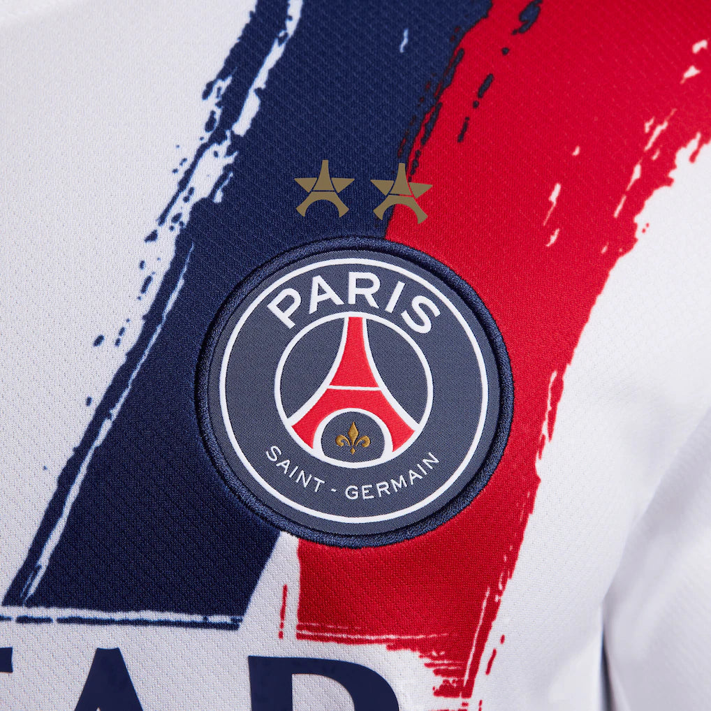 Maillot extérieur Nike du PSG 2025/26, version joueur à deux étoiles